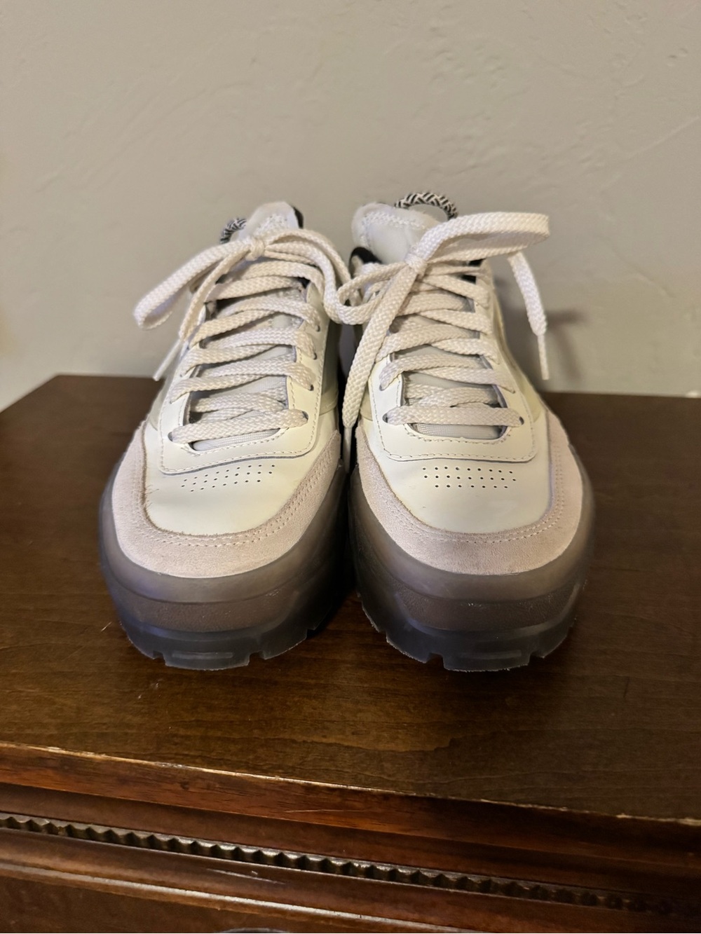Women’s White Athletic Platform Sneakers - Reebok/Cardi B